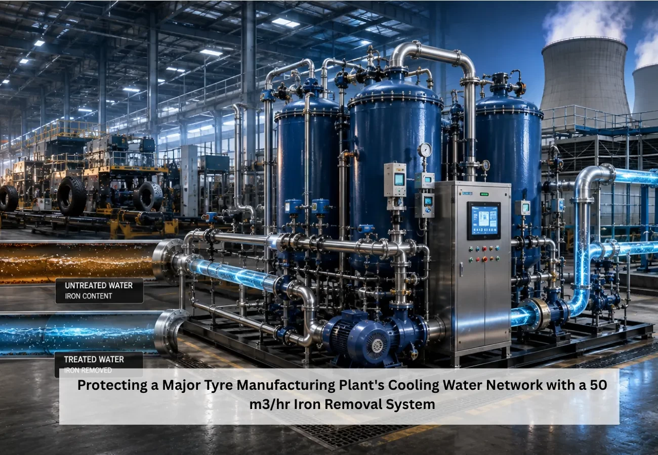 Protecting a Major Tyre Manufacturing Plant's Cooling Water Network with a 50  m³/hr Iron Removal System