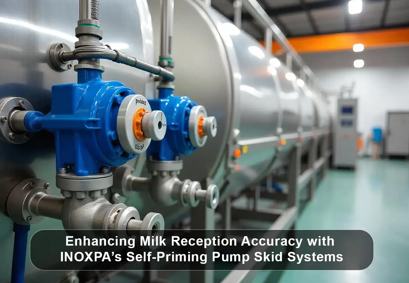 inoxpa self priming pump milk reception system