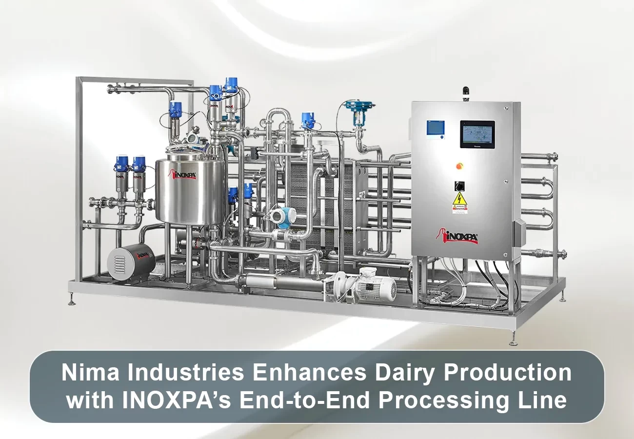INOXPA dairy processing line at Nima Industries for enhanced milk production