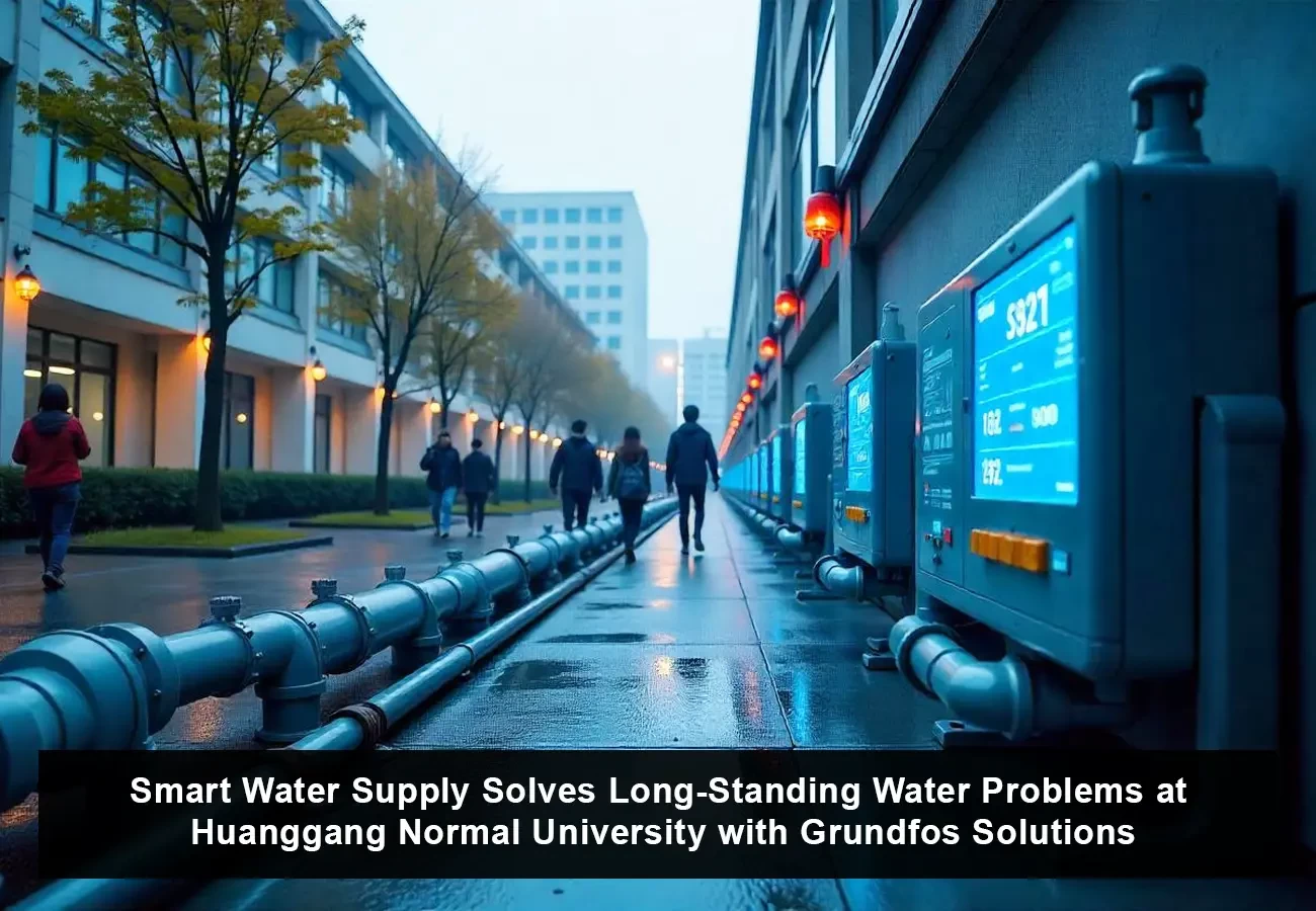 smart water supply huanggang university Grundfos solutions
