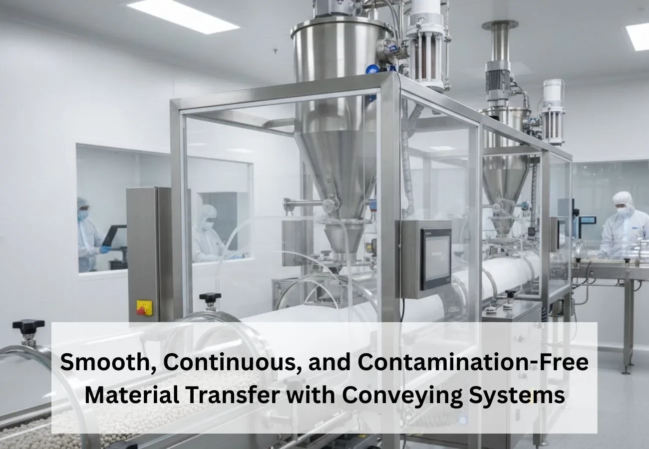 Smooth, Continuous, and Contamination-Free Material Transfer with Conveying Systems